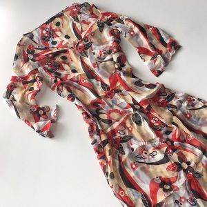 SISLEY silk sheer long dress